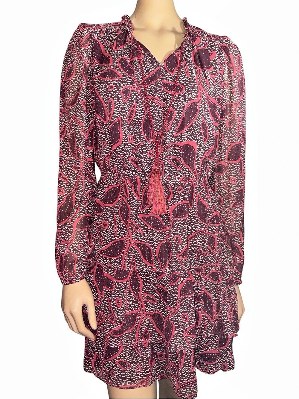 Marie Oliver women's Paisley silk Mini Dress size S
